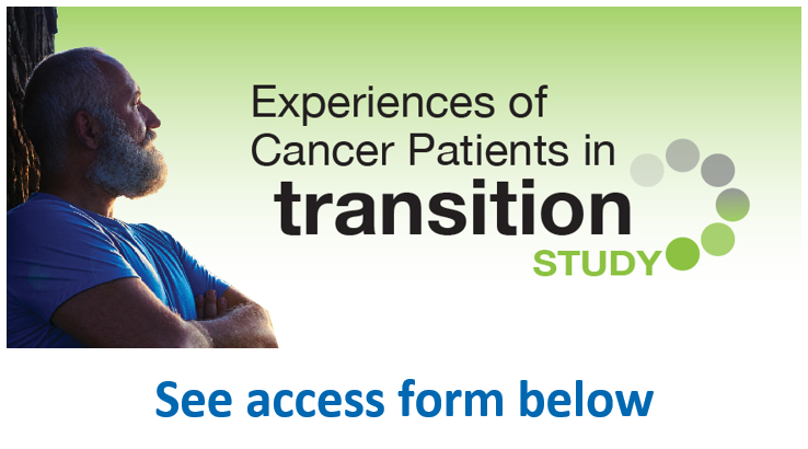 Experiences of cancer patients in transition study, see access form below